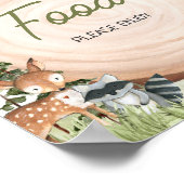 Waldtiere Holz-Slice Food Poster (Ecke)