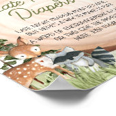 Waldtiere Holzfäller Späte nächtliche Windeln Poster (Ecke)