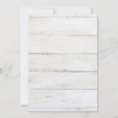 Waldtiere, Holzgewebe, Woodland Babydusche Einladung (Rückseite)