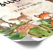 Waldtiere Holzlog-Babys sind süße Zeichen Poster (Ecke)