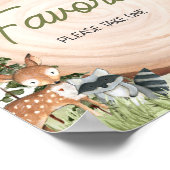 Waldtiere Holzschnitzel-Favoriten Poster (Ecke)