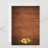 Waldtiere Holzsonnenblumen Lichterdusche Einladung (Rückseite)