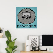 Waldtiere - Igel der besten Waldfreunde Poster (Heimbüro)