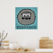 Waldtiere - Igel der besten Waldfreunde Poster (Küche)