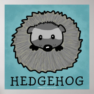 Waldtiere - Igel der besten Waldfreunde Poster