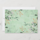 Waldtiere im Grünen Wild Einen Geburtstag Einladung (Rückseite)