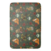 Waldtiere im Herbst grün Badematte (Vorderseite Vertikal)