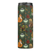 Waldtiere im Herbst grün Thermosbecher (Rückseite)