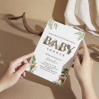 Waldtiere im offenen Haus Babydusche