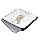 Waldtiere im Wald Bunny Name Wasserfarbe Laptopschutzhülle (Vorne Knopf)