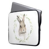 Waldtiere im Wald Bunny Name Wasserfarbe Laptopschutzhülle (Vorderseite Links)