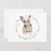 Waldtiere im Wald Bunny Name Wasserfarbe Postkarte (Vorne/Hinten)