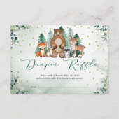 Waldtiere im Wald Winter Windeln Raffel Begleitkarte (Vorderseite)