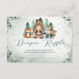 Waldtiere im Wald Winter Windeln Raffel Begleitkarte
