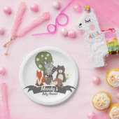 Waldtiere im Waldgebiet Pappteller (Party)