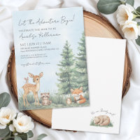 Waldtiere im Wasserfarbenstil - Baby Shower im Wal