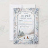 Waldtiere im Winter RSVP Karte (Vorderseite)