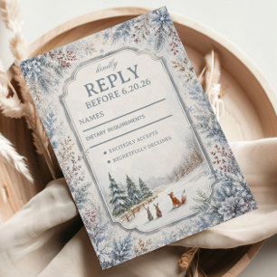 Waldtiere im Winter RSVP Karte