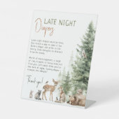 Waldtiere in den späten Nachttauchern Sockelschild (Vorderseite)