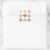 Waldtiere in einer Reihe Quadratischer Aufkleber (Tasche)