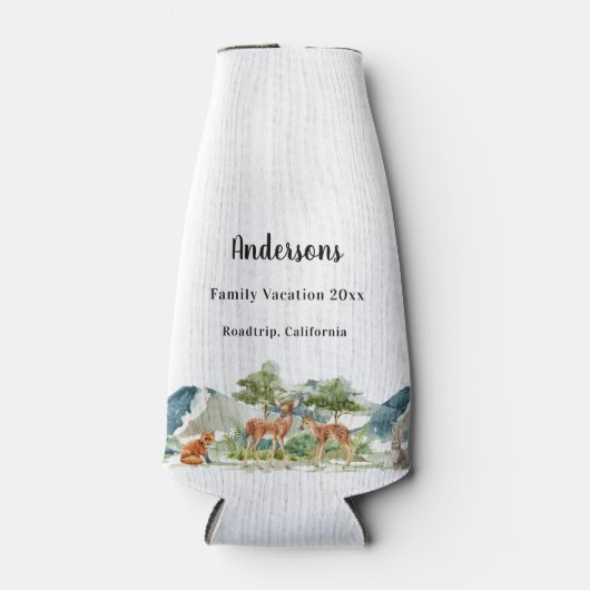 Waldtiere in Familienurlaub Flaschenkühler (Vorderseite)