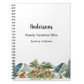 Waldtiere in Familienurlaub Notizblock (Vorderseite)