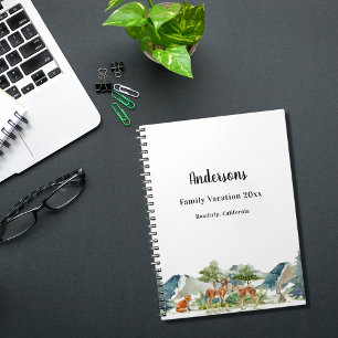 Waldtiere in Familienurlaub Notizblock