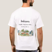 Waldtiere in Familienurlaub T-Shirt (Rückseite)