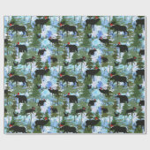 Waldtiere in Santa-Hüten Geschenkpapier (Flach)