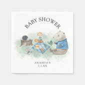Waldtiere in Wäldern - Babydusche Serviette (Vorderseite)