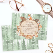 Waldtiere Junge Dusche Einladung