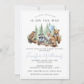 Waldtiere Junge Dusche Einladung (Vorderseite)