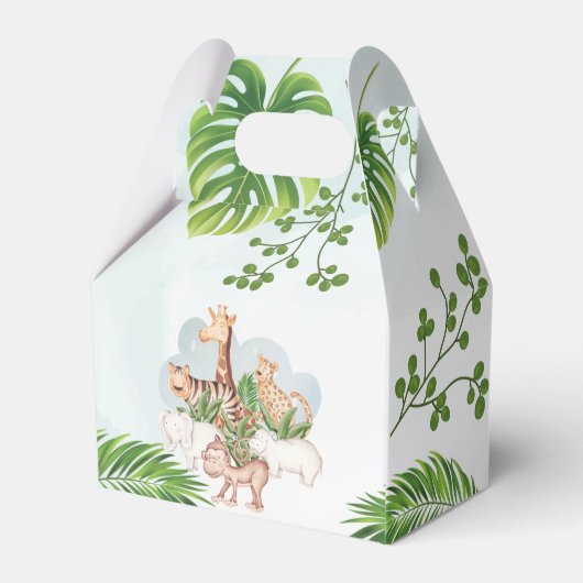 Waldtiere Jungle Greenery Geschenkschachtel (Rückseite)