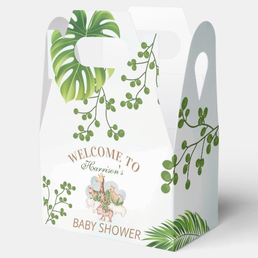 Waldtiere Jungle Greenery Geschenkschachtel (Geöffnet)