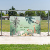 Waldtiere Jungle Greenery Kinderdusche Banner (InSitu)