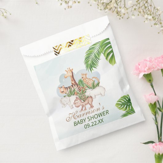 Waldtiere Jungle Greenery Kinderdusche Geschenktütchen (Versiegelt)