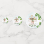 Waldtiere Jungle Greenery Kinderdusche Konfetti (Vorderseiten)