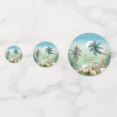 Waldtiere Jungle Greenery Kinderdusche Konfetti (Rückseiten)