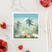 Waldtiere Jungle Greenery Kinderdusche Serviette (Beispiel)