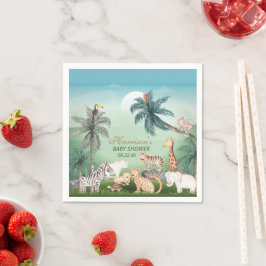 Waldtiere Jungle Greenery Kinderdusche Serviette