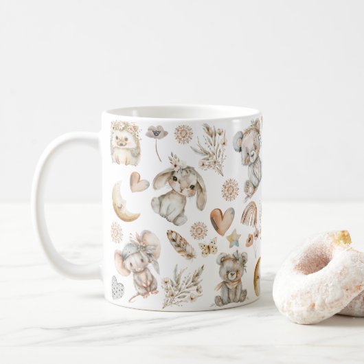 Waldtiere Kaffeetasse (Mit Donut)