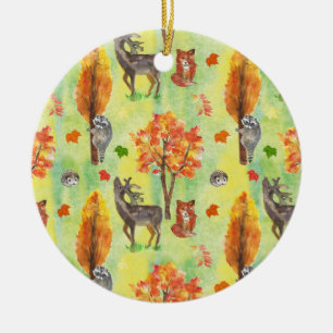 Waldtiere Keramik Ornament