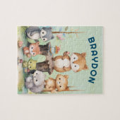 Waldtiere Kinder Personalisiert Puzzle (Horizontal)