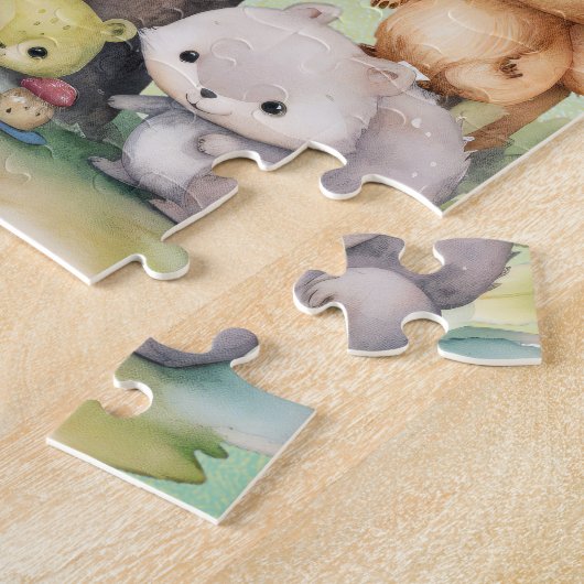 Waldtiere Kinder Personalisiert Puzzle (Seite)