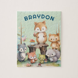 Waldtiere Kinder Personalisiert Puzzle