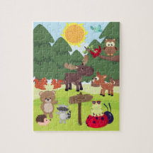 Waldtiere Kinder-Puzzle