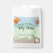 Waldtiere Kinderdusche Geschenktütchen (Vorderseite)