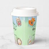 Waldtiere Kinderdusche Pappbecher (Rechts)