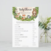 Waldtiere Kinderdusche rund um die Welt (Stehend Vorderseite)