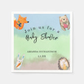 Waldtiere Kinderdusche Serviette (Vorderseite)